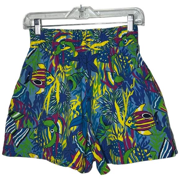 Vintage 1980s Cristina’s Tropical Fish High-Waist Shorts medium - Picture 10 of 16
